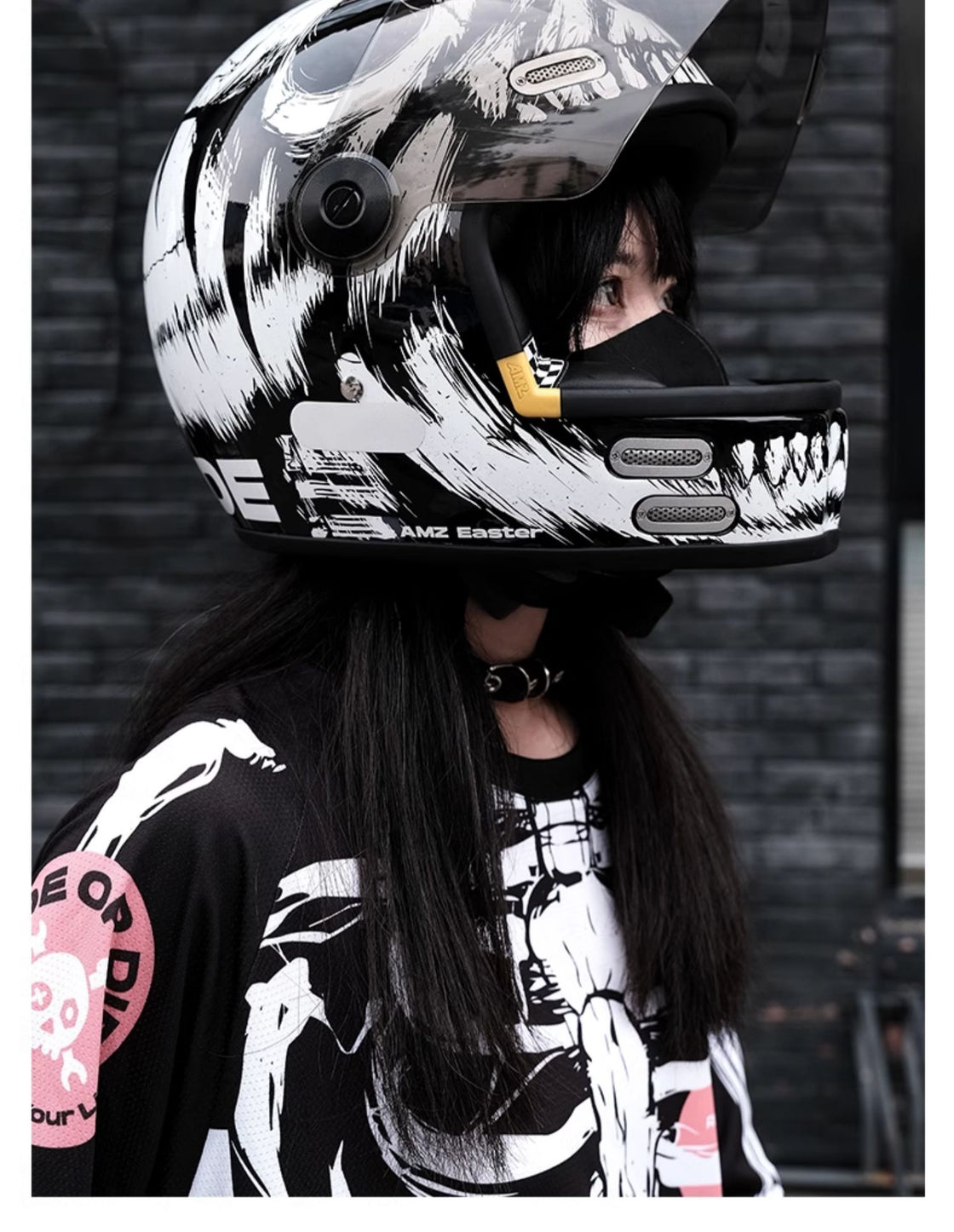 AMZ™ Demon Eye Retro Cruiser Helmet