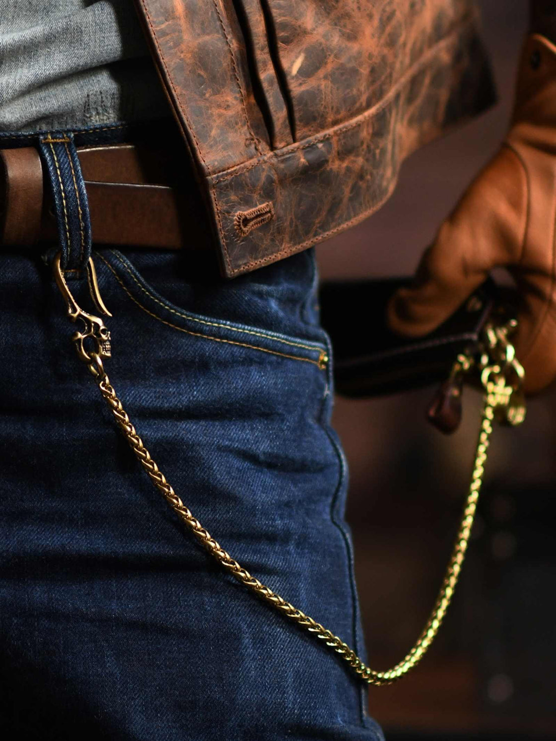 American Vintage Solid Brass Pant Chain