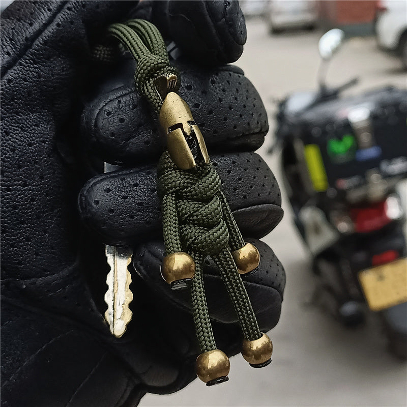 Handcrafted Solid Brass Spartan Warrior Keychain