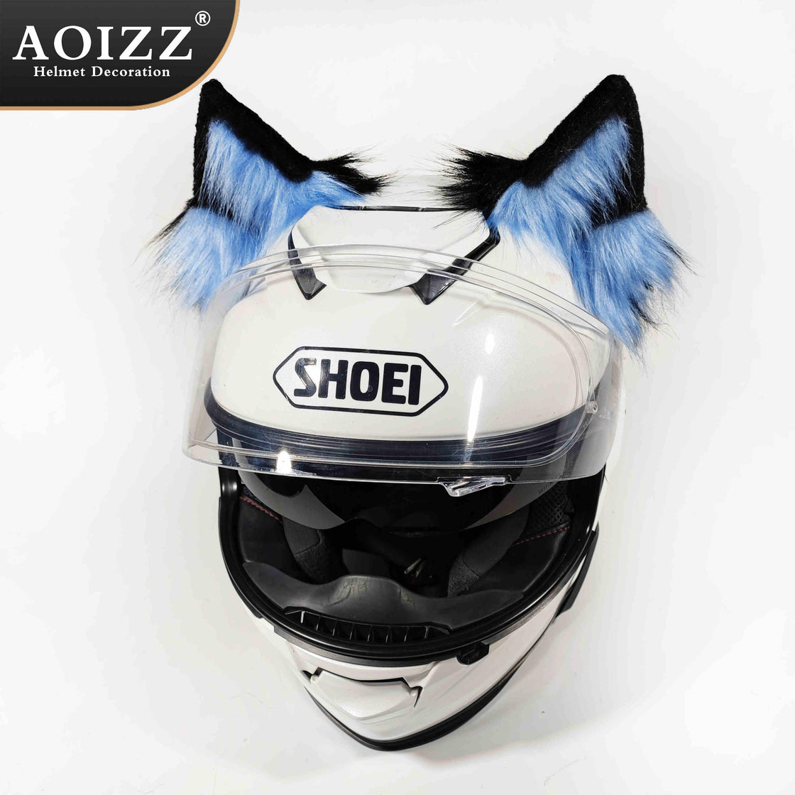 AOIZZ™ Handmade Snow Wolf Ear Helmet Decoration