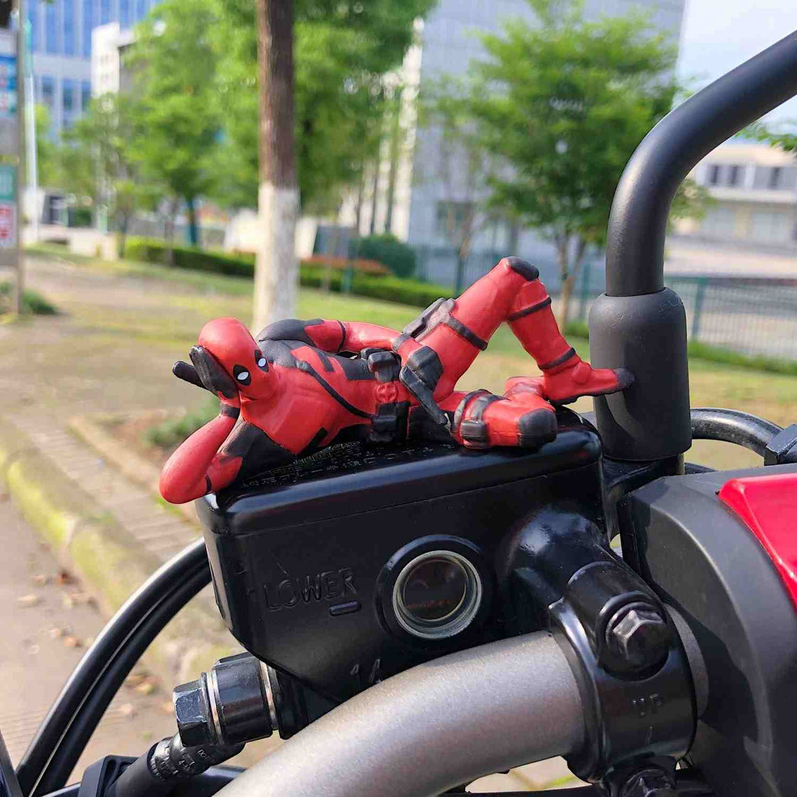 Deadpool Motorcycle Decoration Figurine