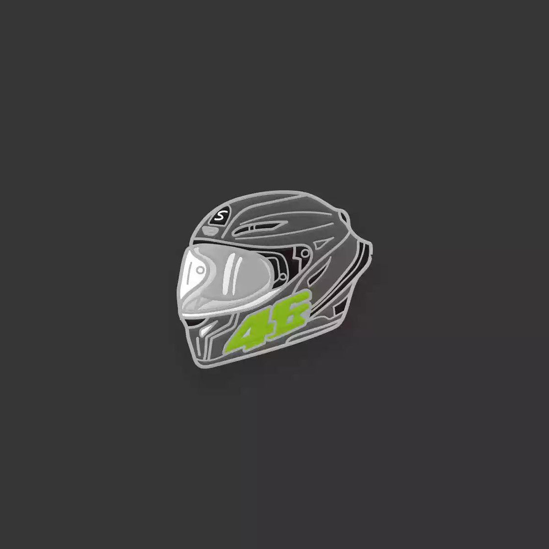 Motorcycle Helmet Pin Badge