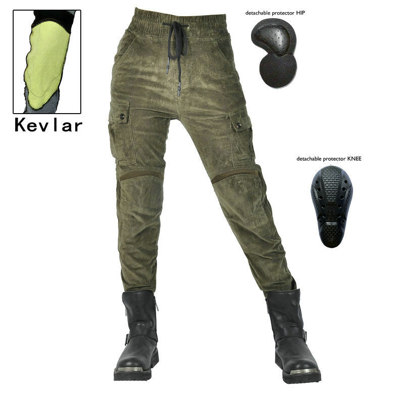 LOONG BIKER™ Kevlar Corduroy Motorcycle Pants for Women