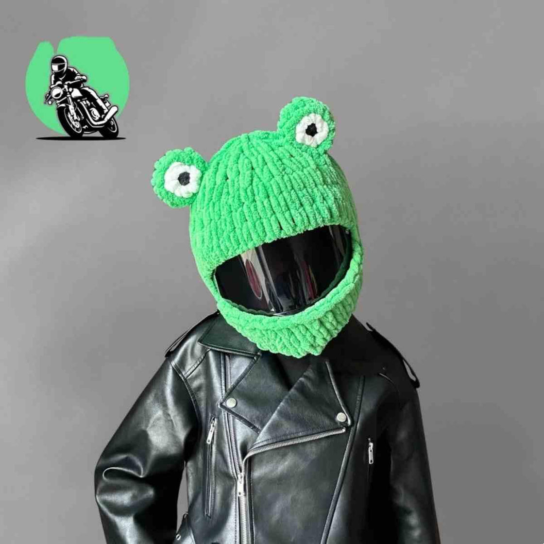 Handmade Knitted Cartoon Cover for Motorcycle Helmet