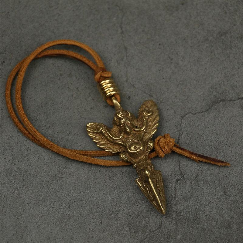 Solid Brass Oriental Mystic Bird Keychain