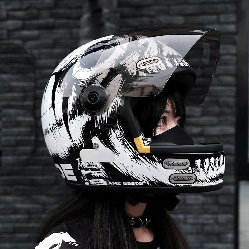 AMZ™ Demon Eye Retro Cruiser Helmet