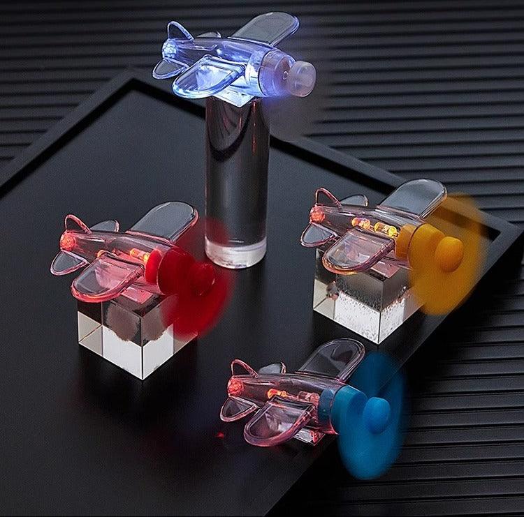 Wind-Powered Light-Up Airplane Decoration