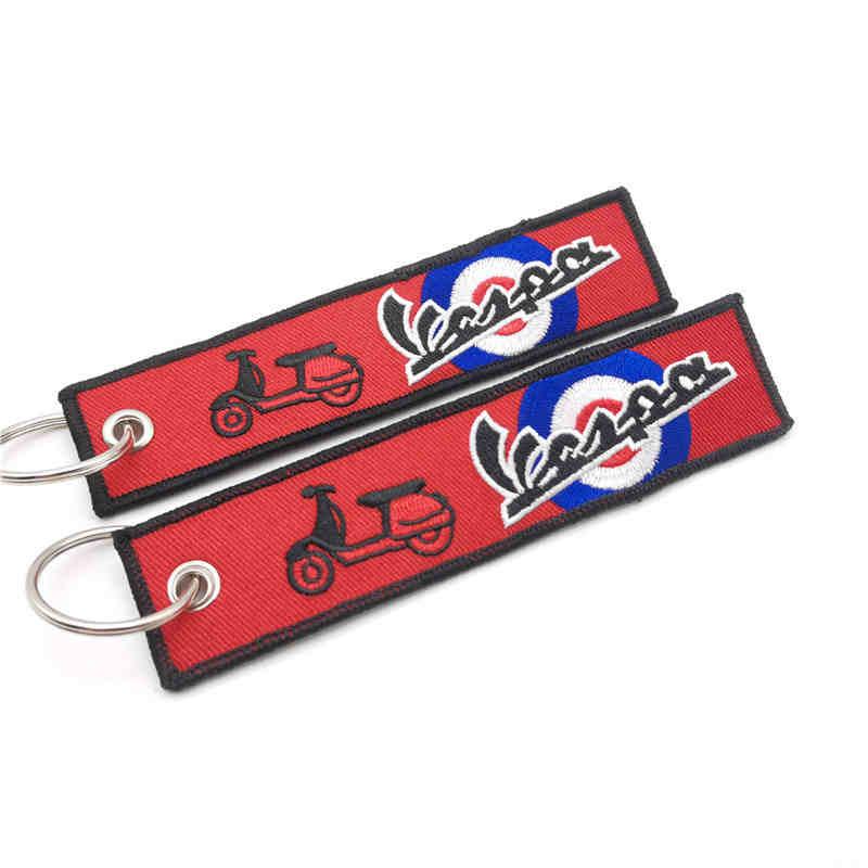 Motorcycle Brand Embroidered Keychain