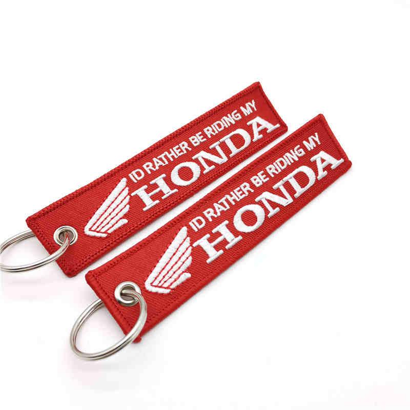 Motorcycle Brand Embroidered Keychain