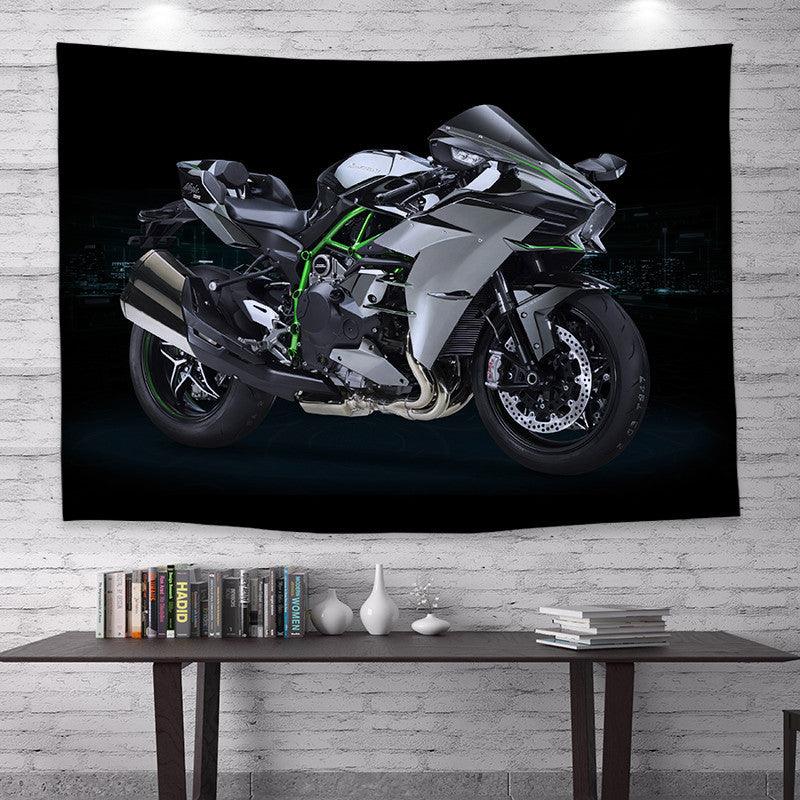 Motorcycle Rider Themed Wall Tapestry