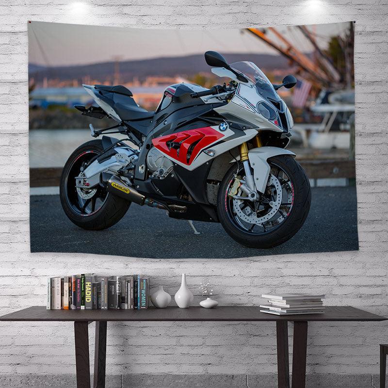 Motorcycle Rider Themed Wall Tapestry