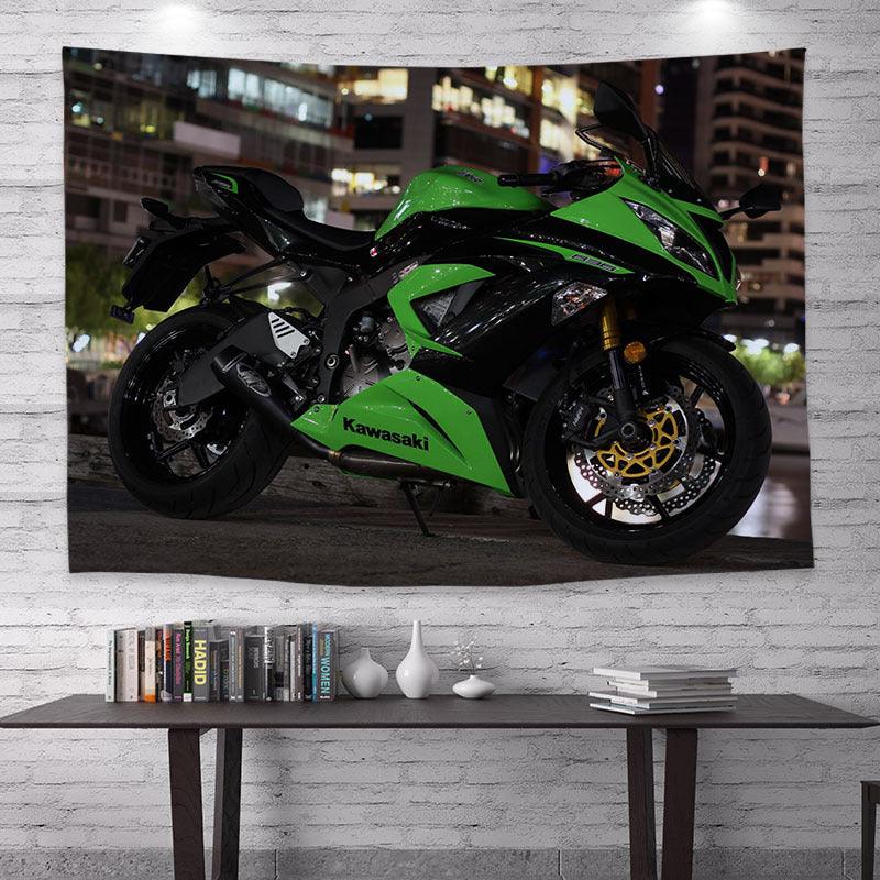 Motorcycle Rider Themed Wall Tapestry