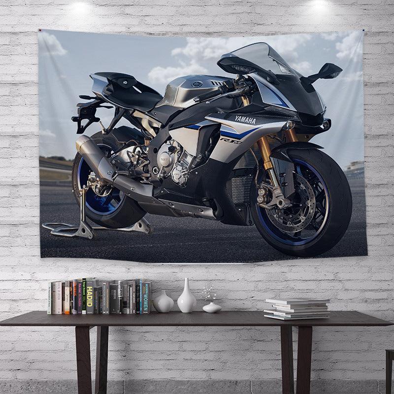 Motorcycle Rider Themed Wall Tapestry