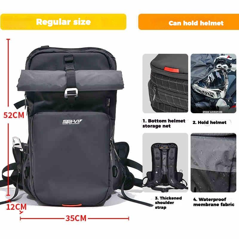 SEIVI™ Motorcycle Touring Tactical Camping Backpack