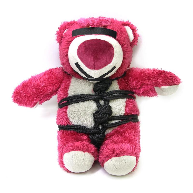 Strawberry Bear Tie-On Motorcycle Decoration Plush Doll