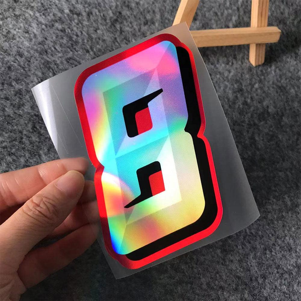 Motorcycle Reflective Laser Number Decorative Stickers