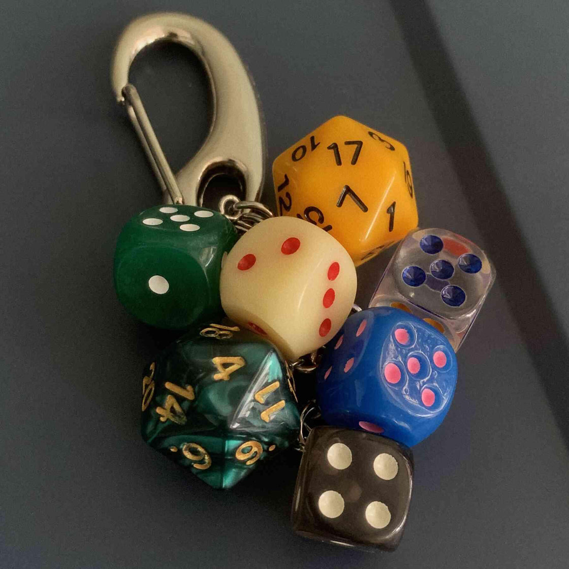 Motorcycle Super Lucky Dice Keychain