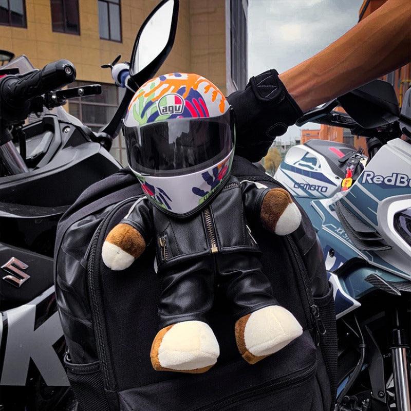 Motorcycle Buddy Helmet Bear