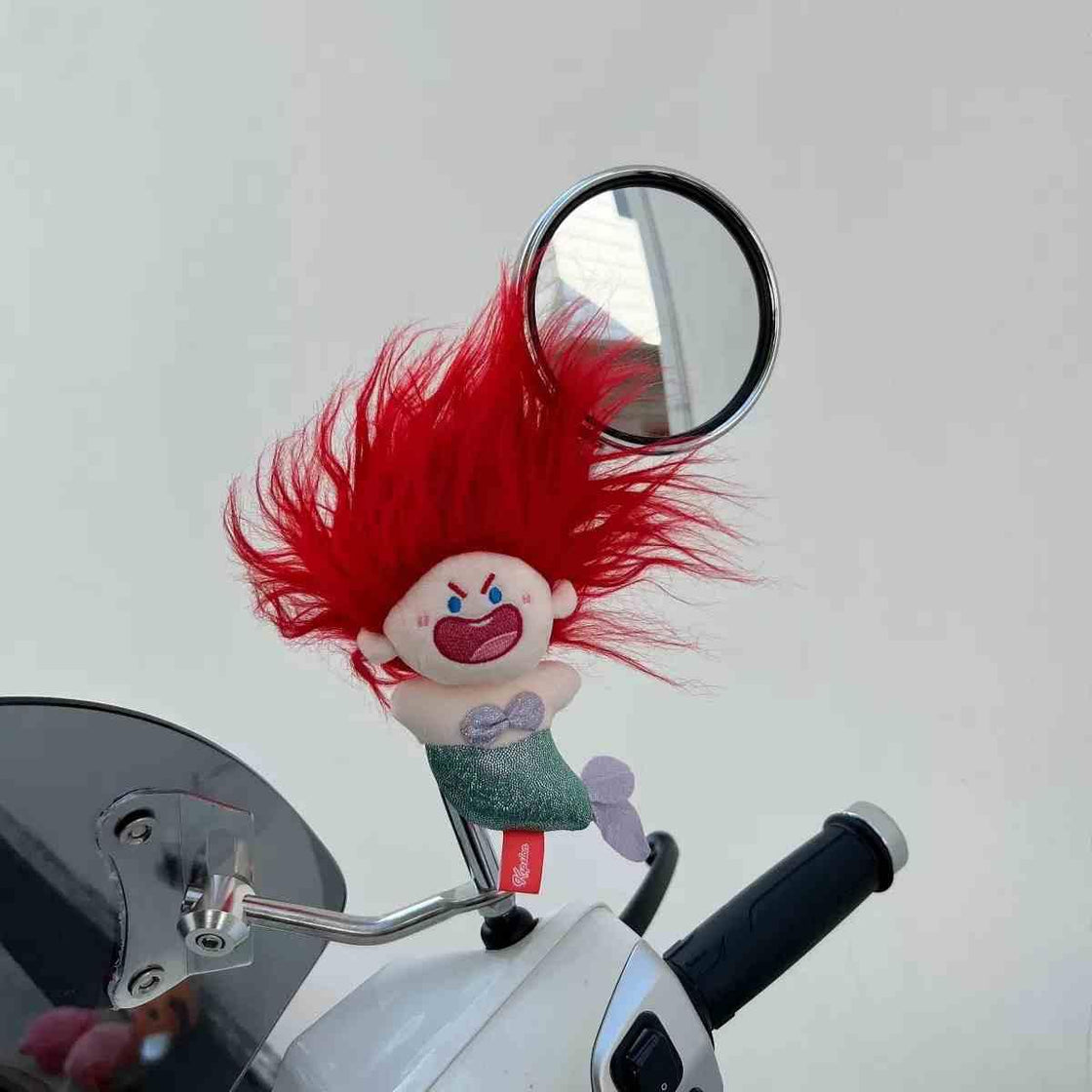 Crazy Mermaid Princess Rearview Mirror Doll