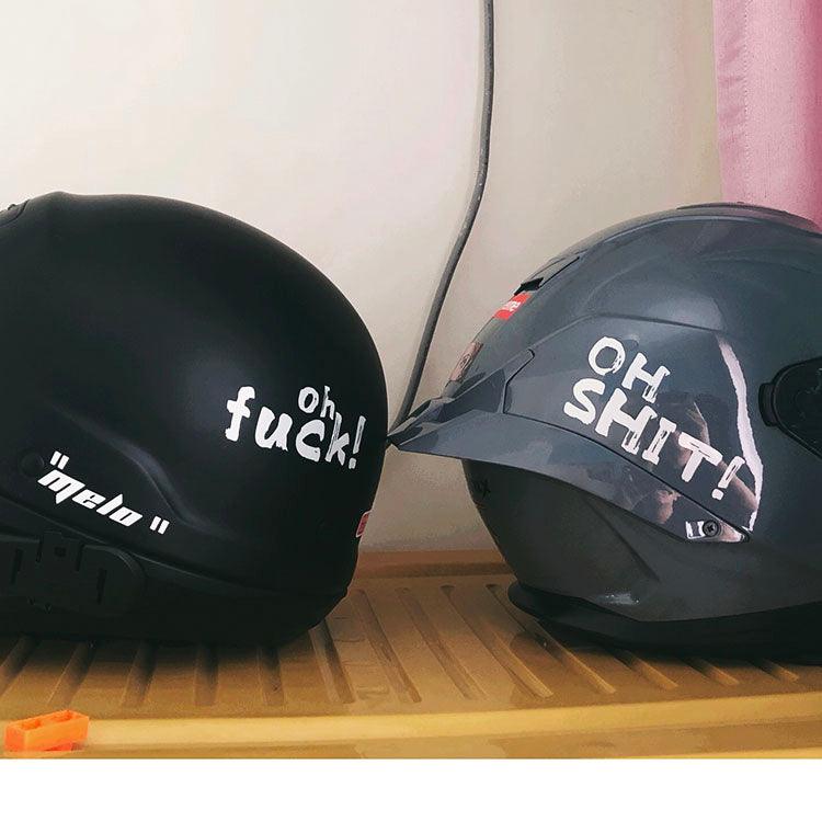 Attitude Helmet Sticker-hand painted style - Bean's Moto Booth