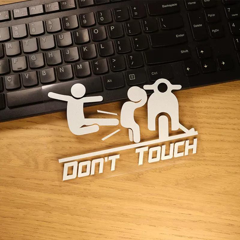 "Don't Touch" Sticker - Bean's Moto Booth