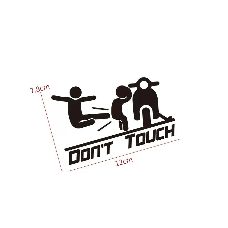 "Don't Touch" Sticker - Bean's Moto Booth