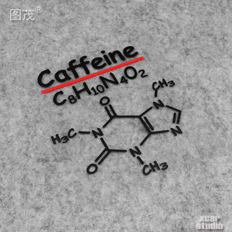 Dopamine, Adrenaline, Caffeine chemical formulas stickers - Bean's Moto Booth