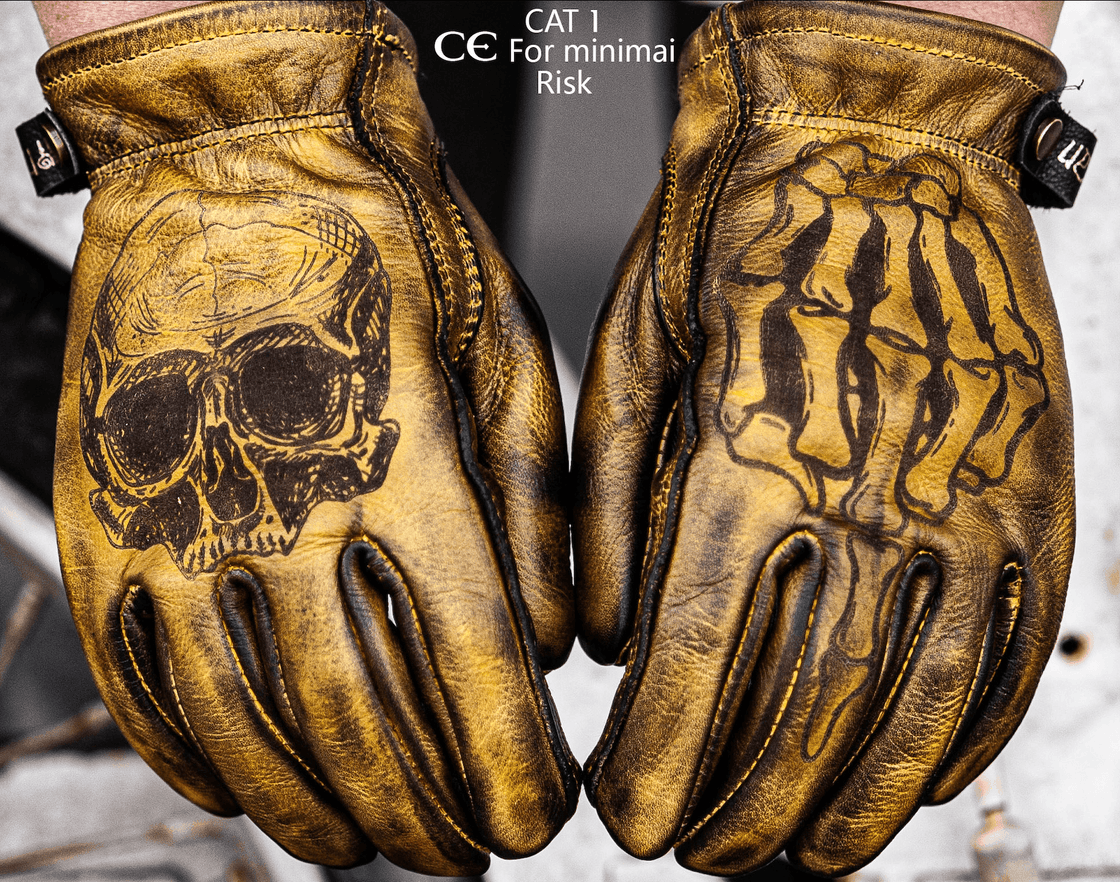 Indian Monkey™ Handcrafted AAA Class Cowhide Gloves - Bean's Moto Booth