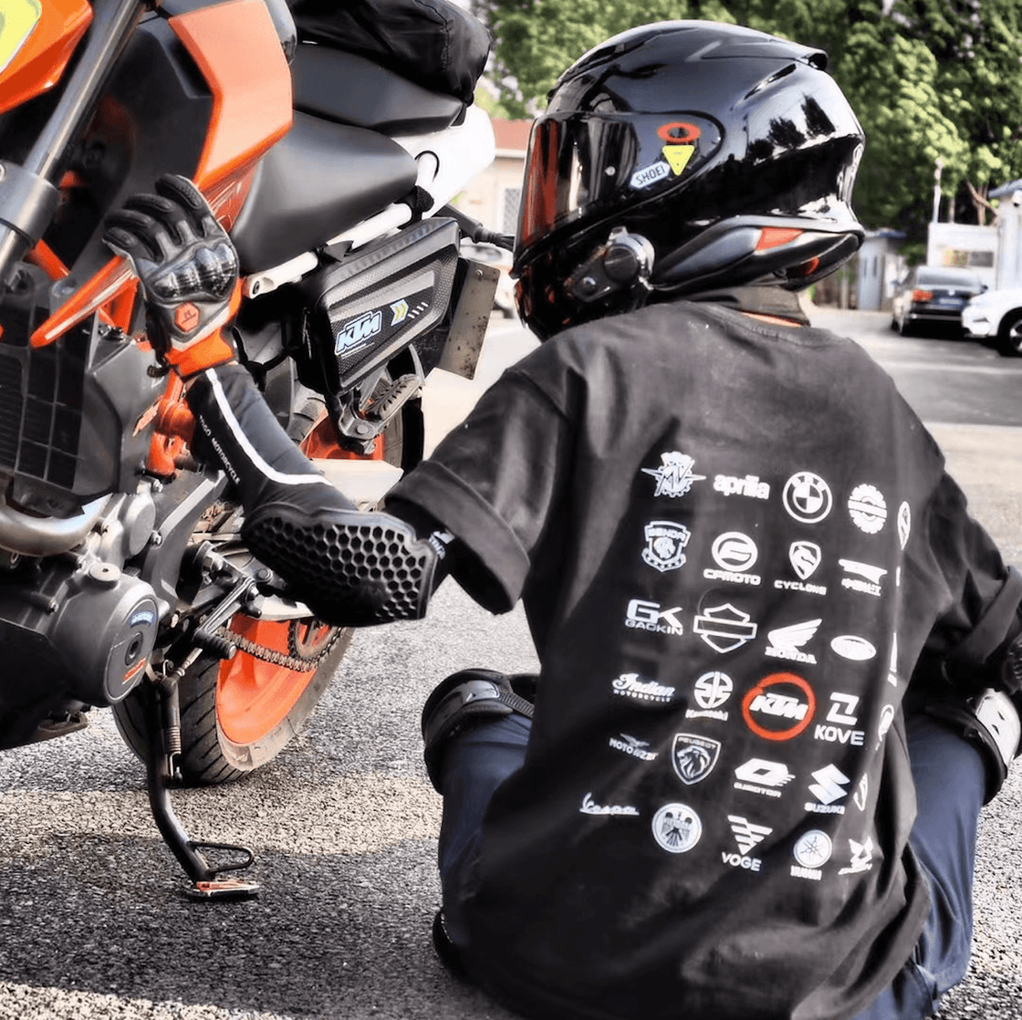 MotoPanthe™ Customizable Motorcycle Brand Logo T-shirt - Bean's Moto Booth