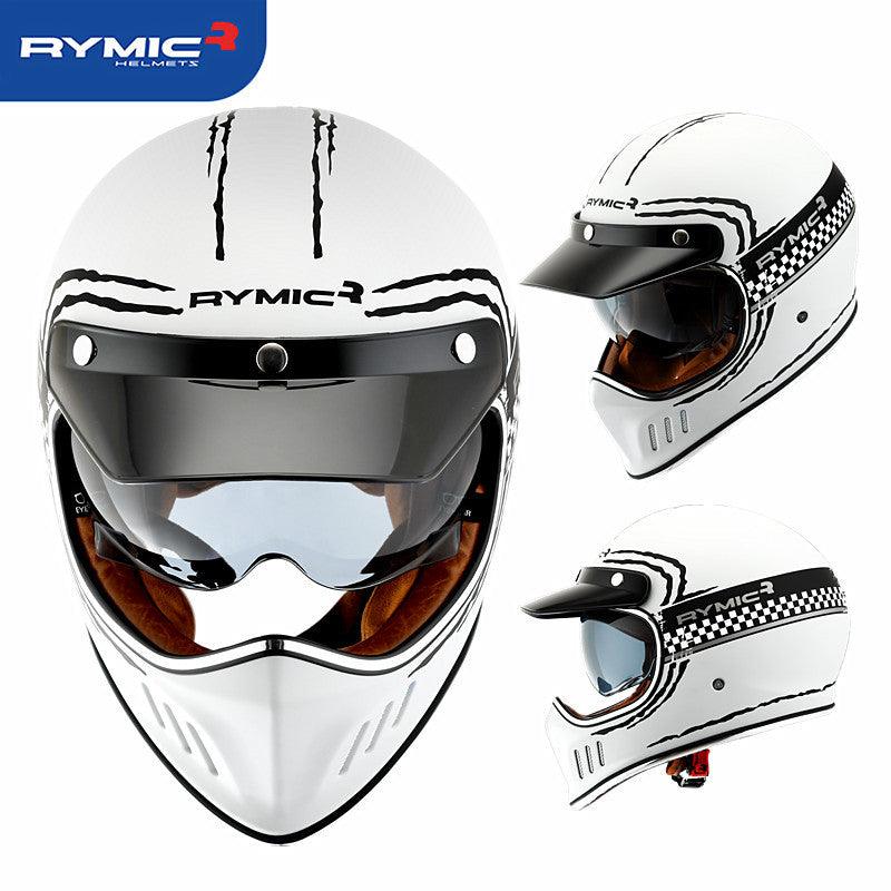 RYMIC™ Vintage Full Face Helmet - Bean's Moto Booth